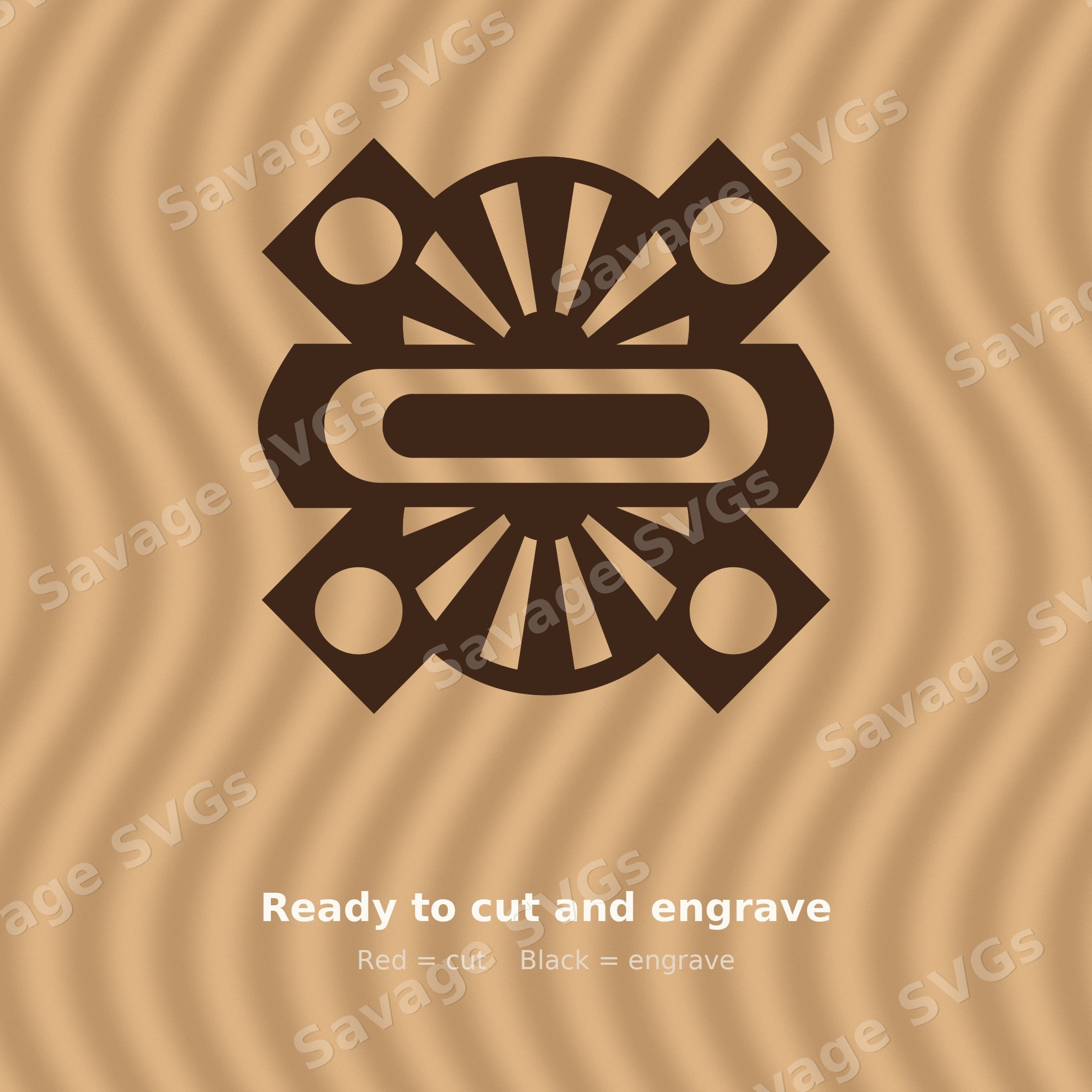 Radial Sunburst Emblem