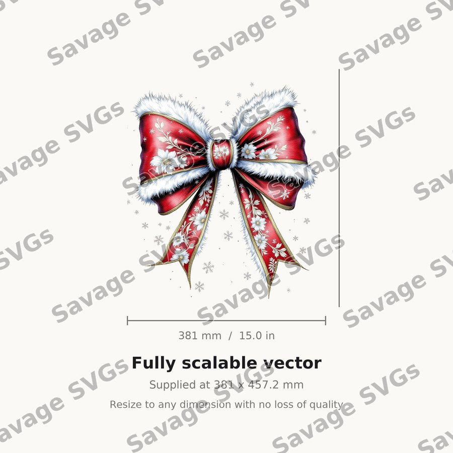 Red Christmas Bow