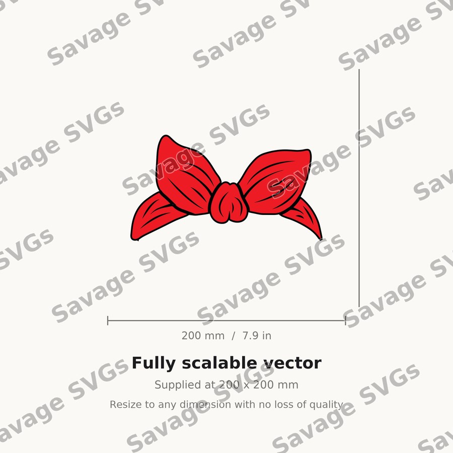 Red Knotted Bow Headband
