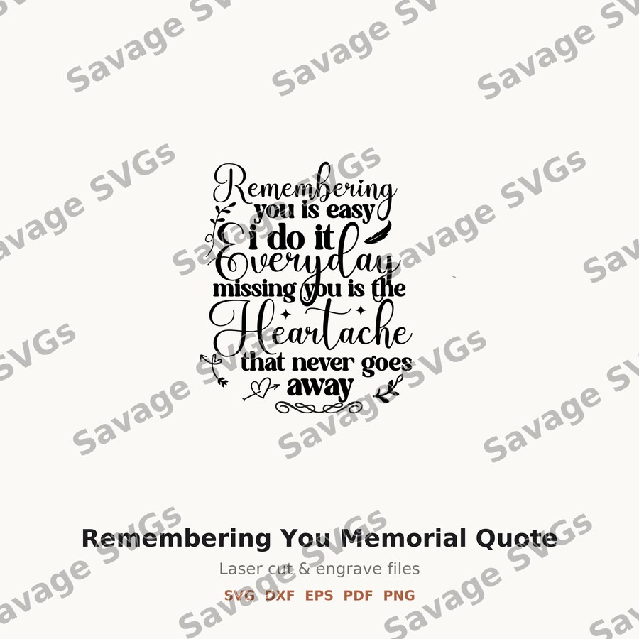 Remembering You Memorial Quote