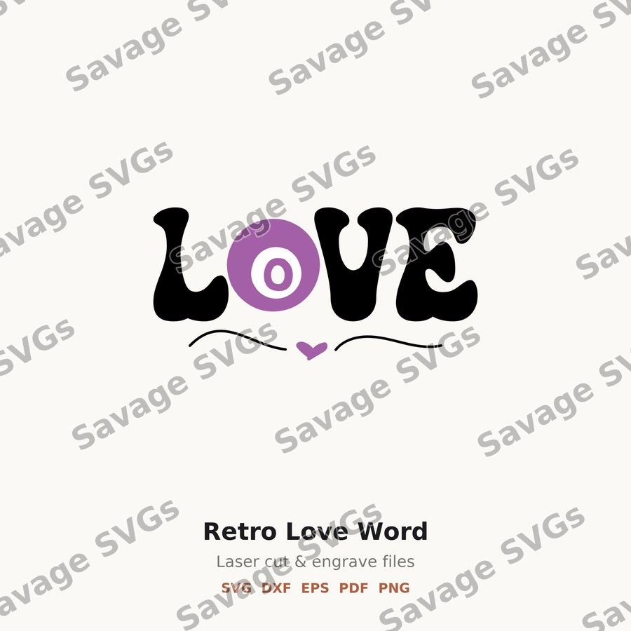 Retro Love Word