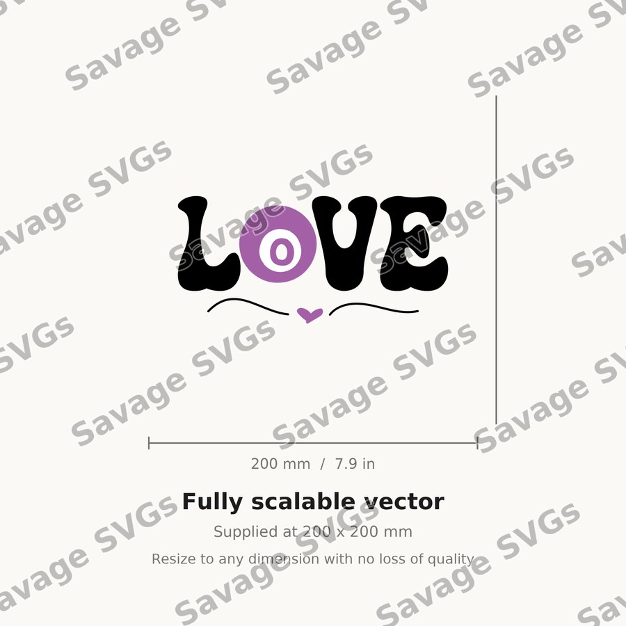 Retro Love Word