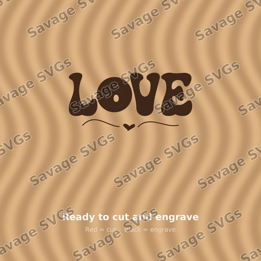Retro Love Word