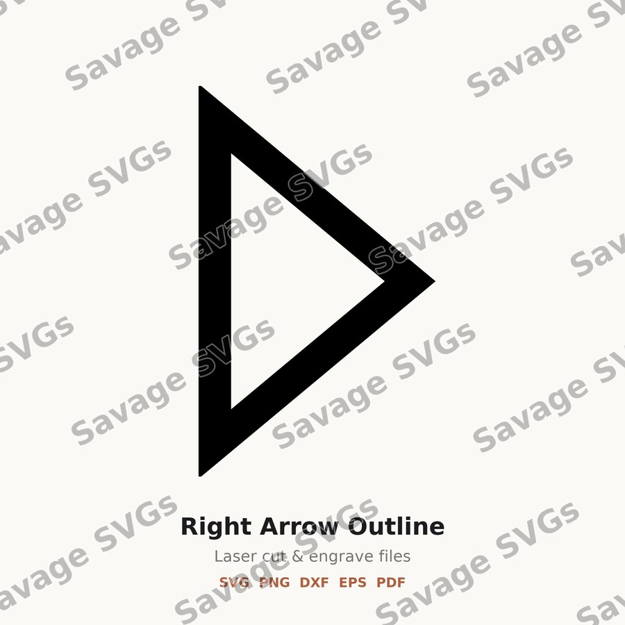 Right Arrow Outline