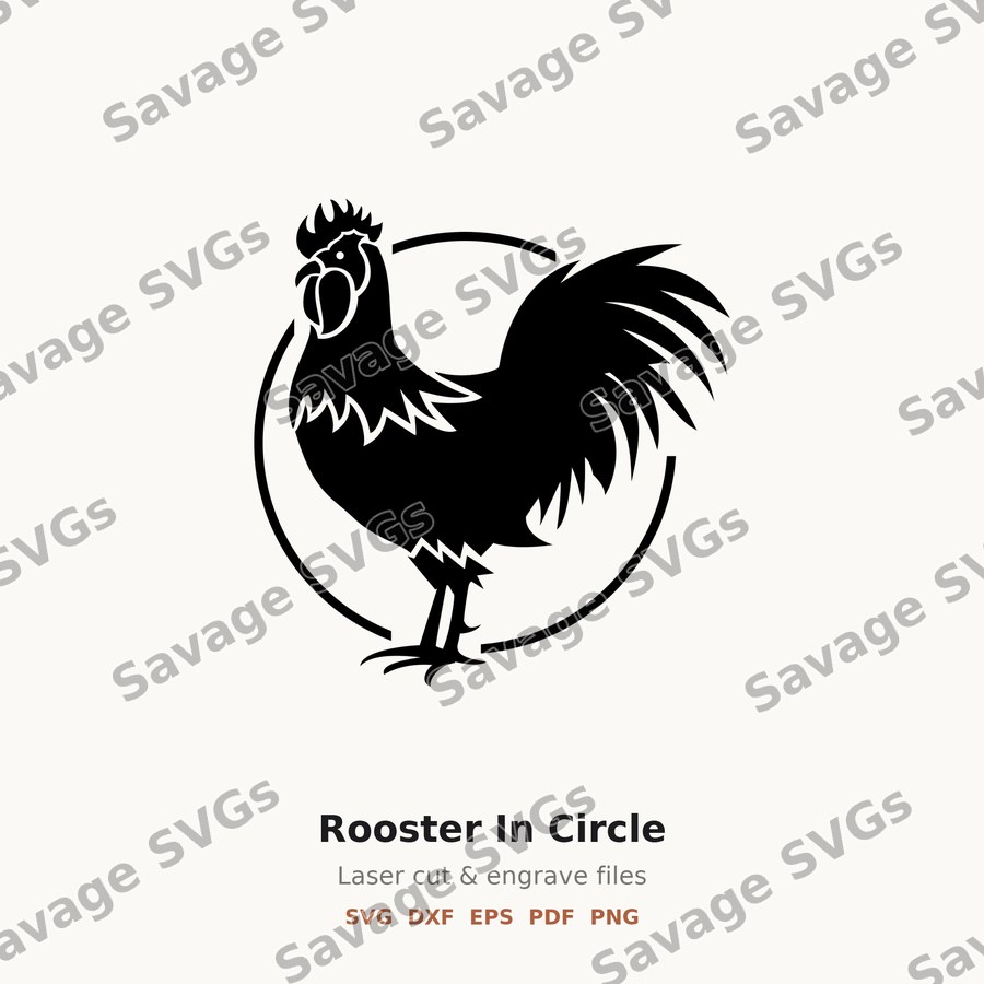 Rooster In Circle