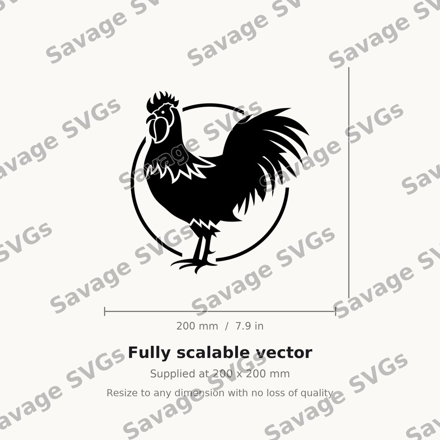 Rooster In Circle