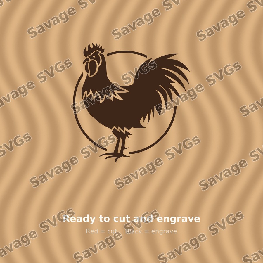 Rooster In Circle