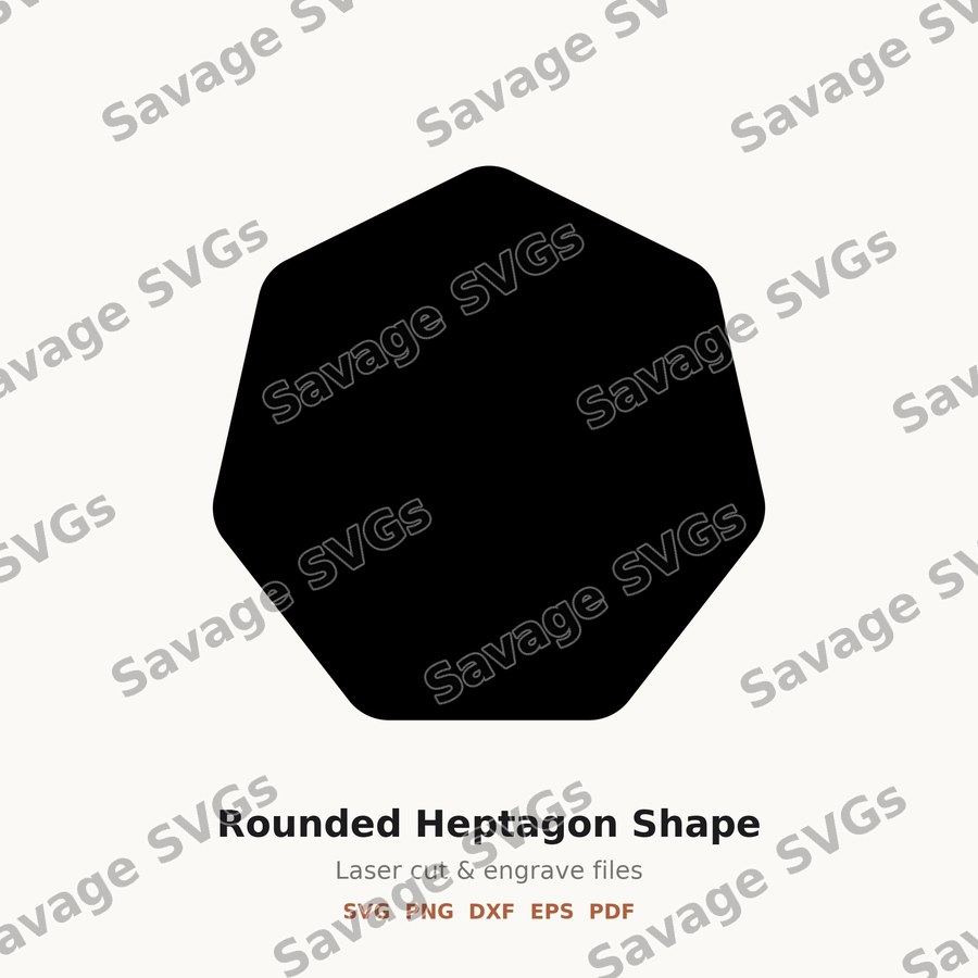 Rounded Heptagon Shape