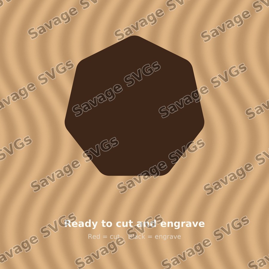Rounded Heptagon Shape