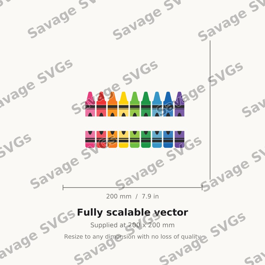 Row of Crayons