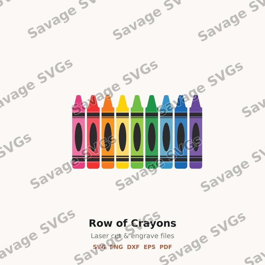 Row of Crayons