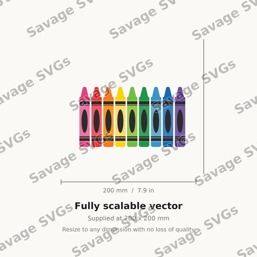 Row of Crayons