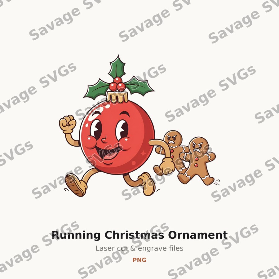 Running Christmas Ornament