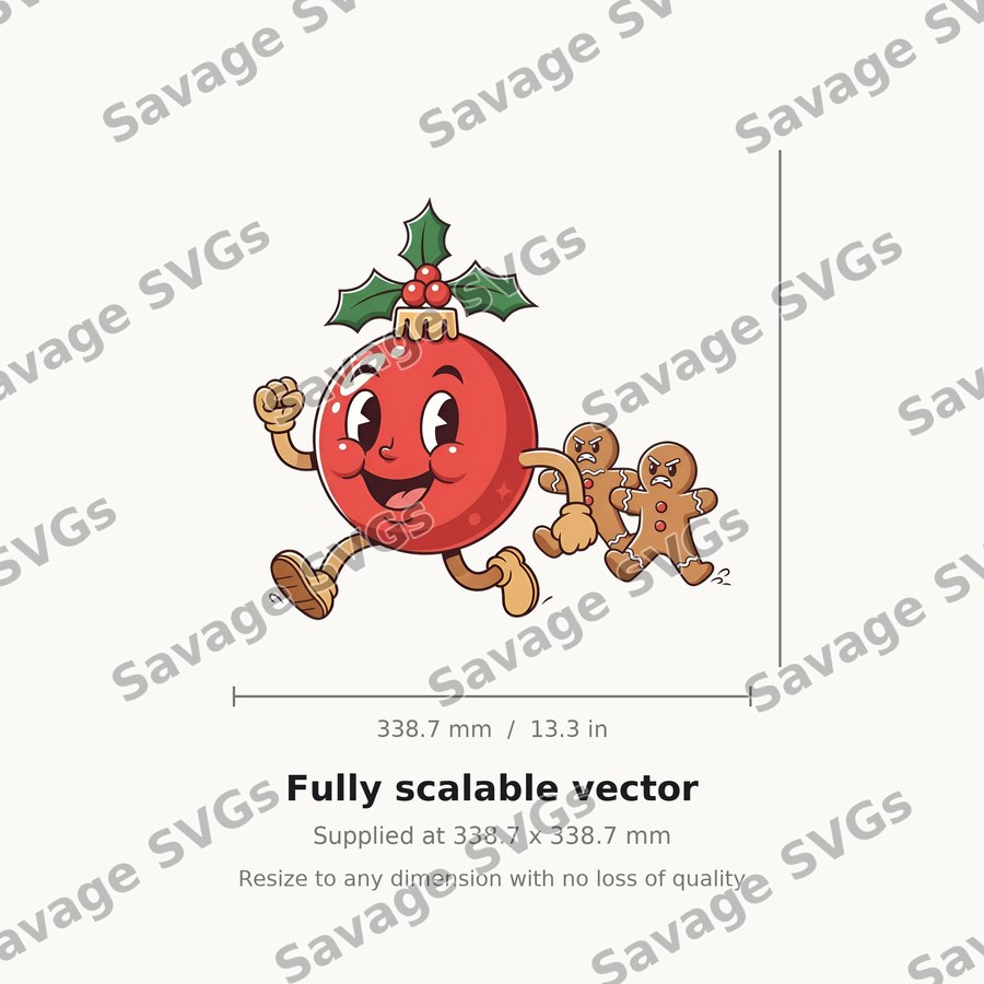 Running Christmas Ornament