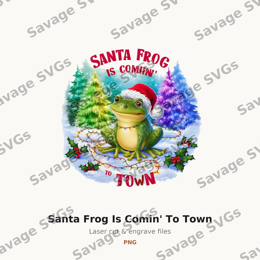 Santa Frog Is Comin' To Town