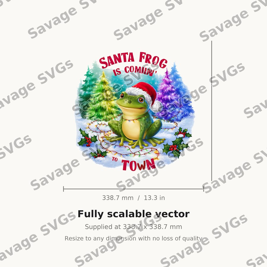 Santa Frog Is Comin' To Town