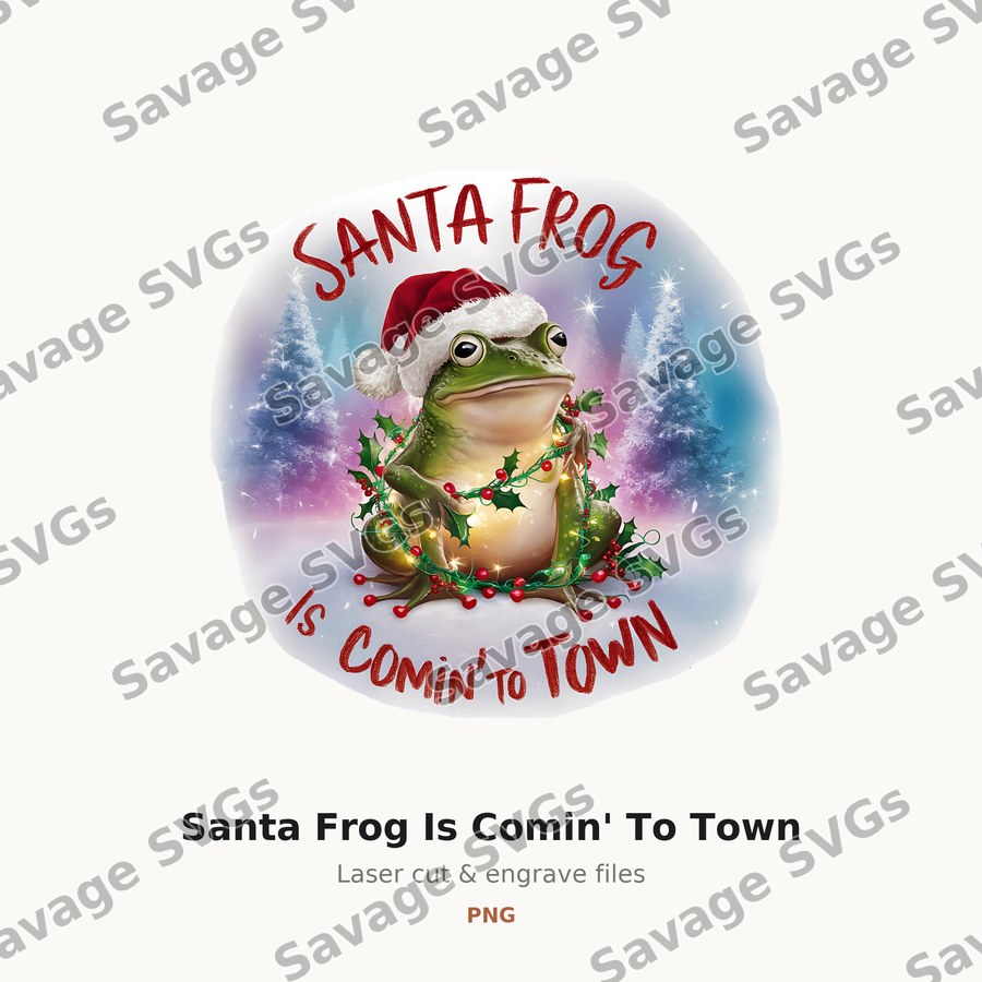 Santa Frog Is Comin' To Town