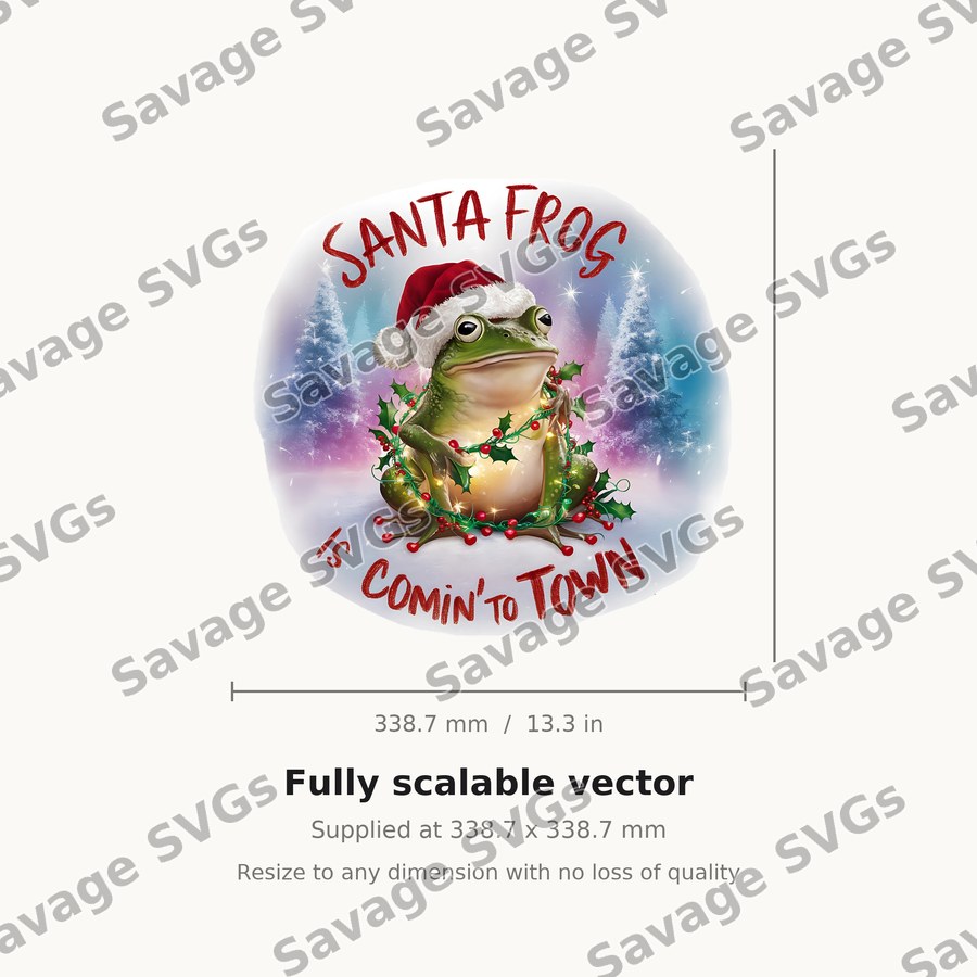 Santa Frog Is Comin' To Town