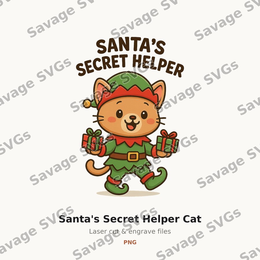 Santa's Secret Helper Cat