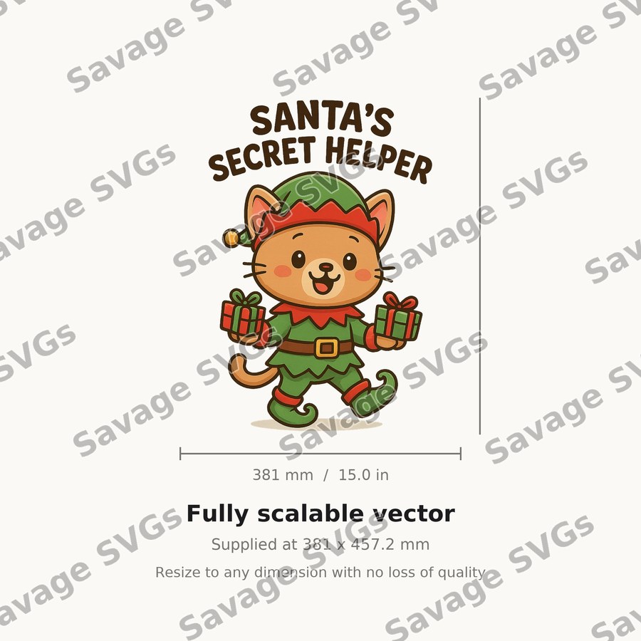 Santa's Secret Helper Cat