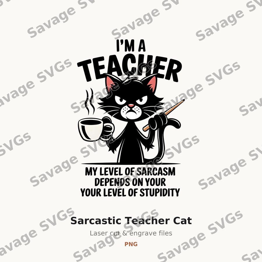 Sarcastic Teacher Cat