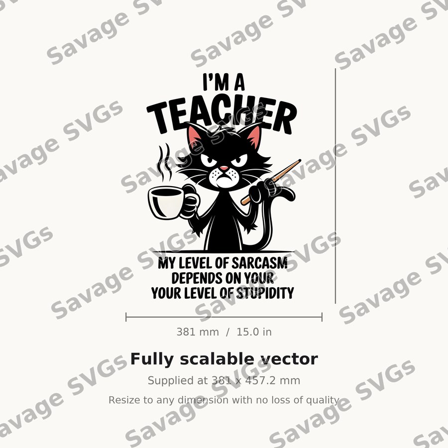 Sarcastic Teacher Cat