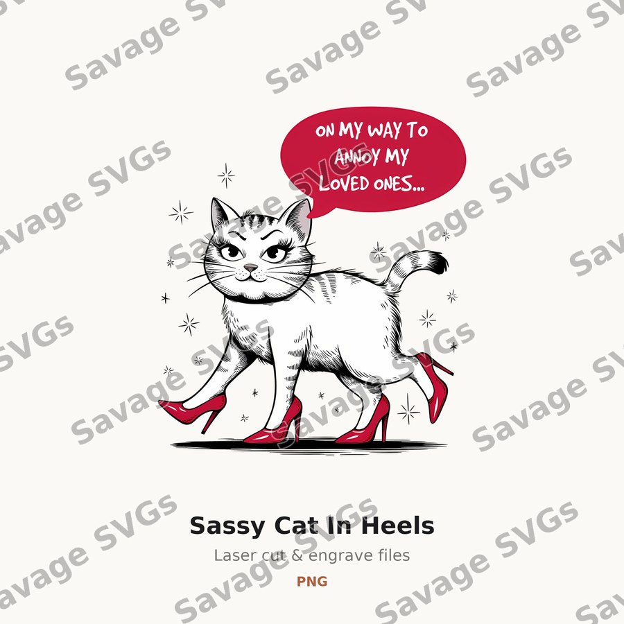 Sassy Cat In Heels