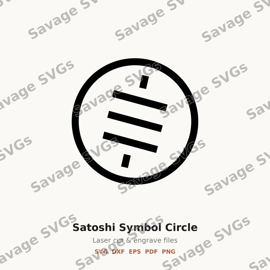 Satoshi Symbol Circle