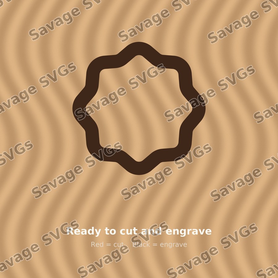 Scalloped Badge Frame