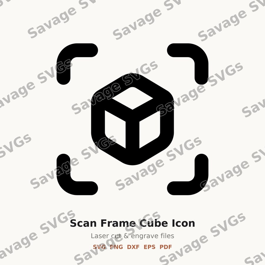 Scan Frame Cube Icon
