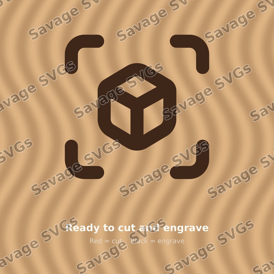 Scan Frame Cube Icon