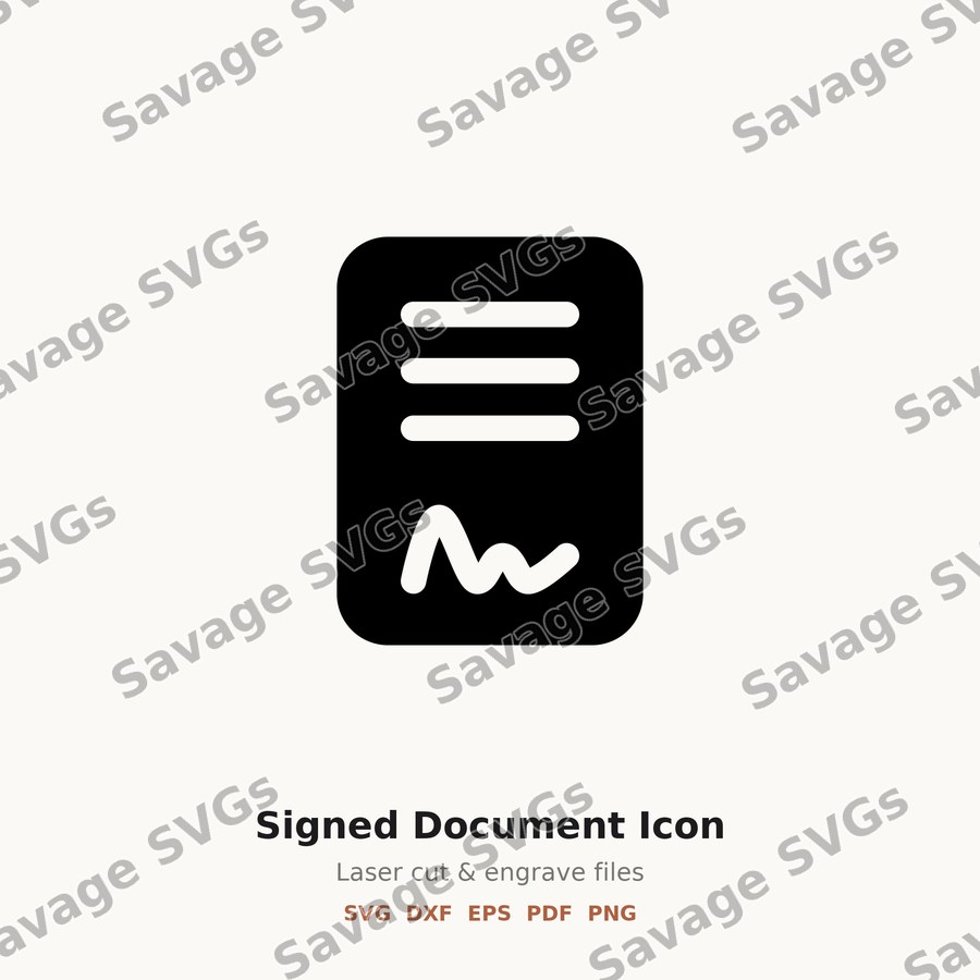 Signed Document Icon