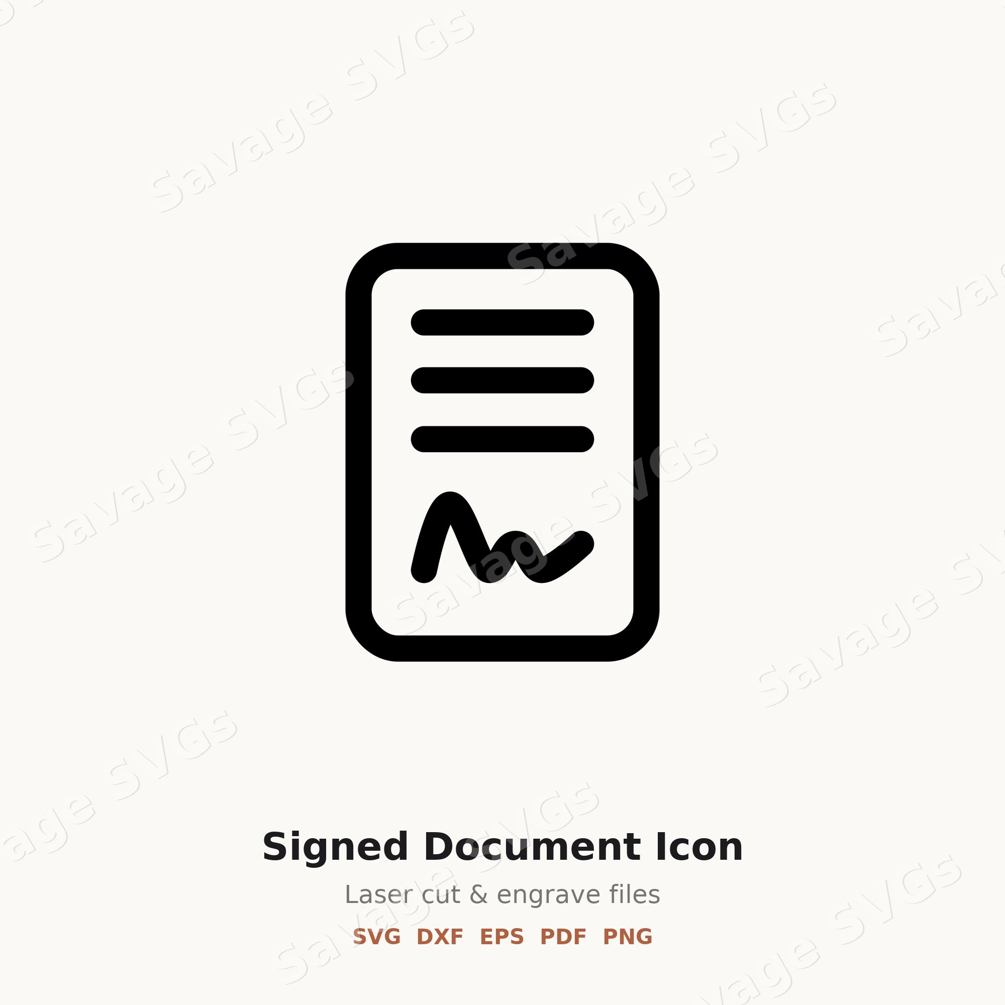 Signed Document Icon