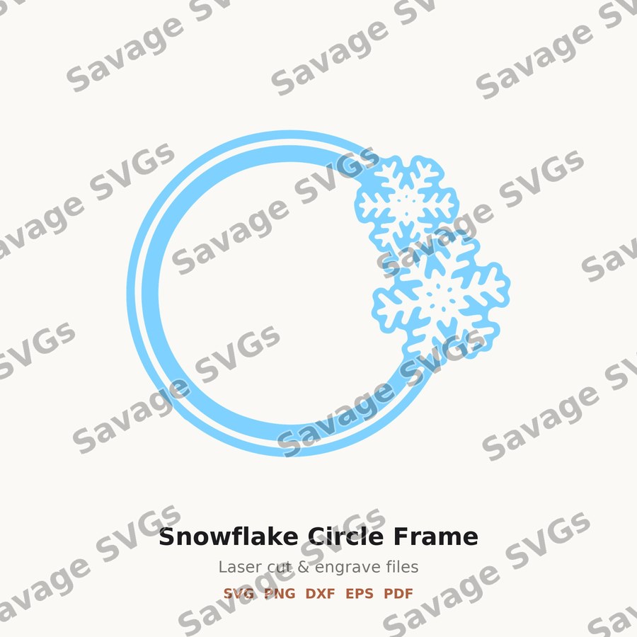 Snowflake Circle Frame