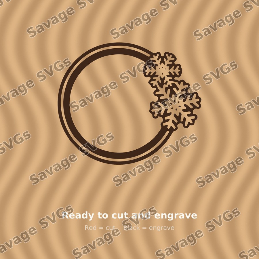 Snowflake Circle Frame