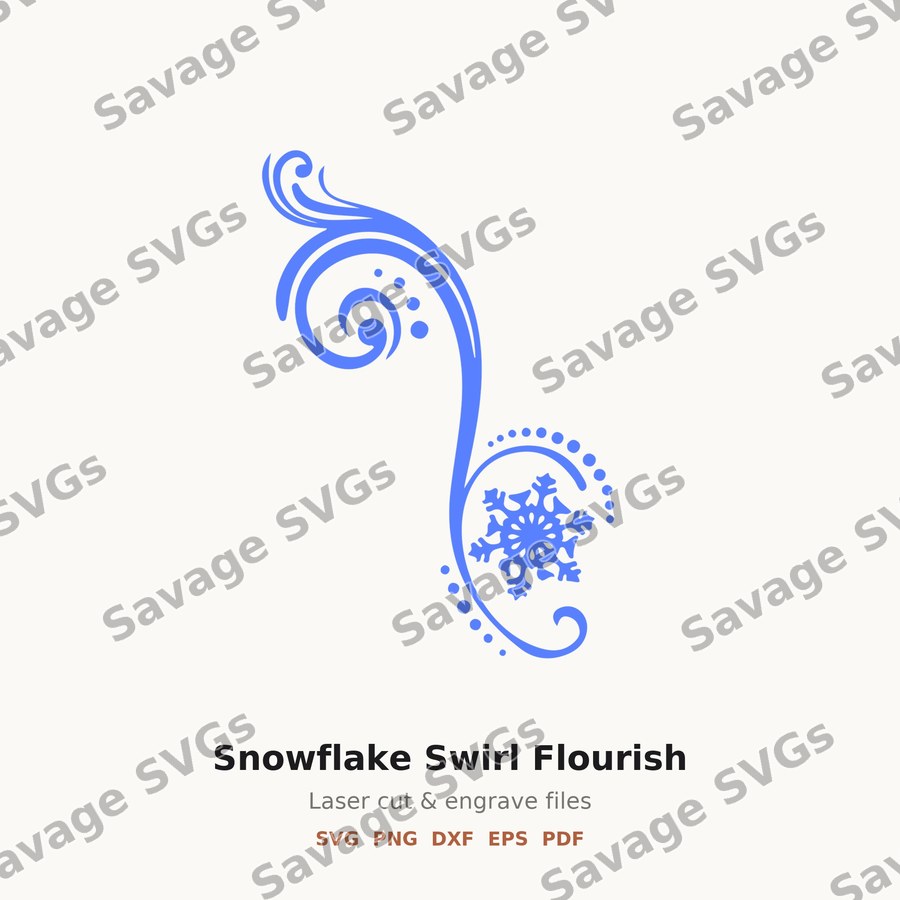 Snowflake Swirl Flourish