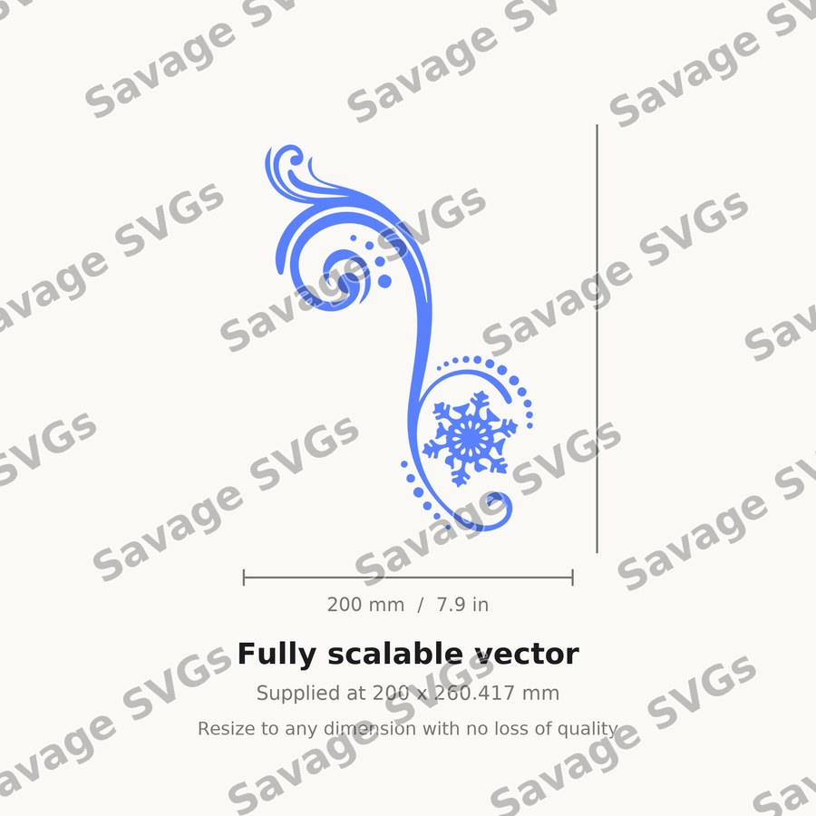 Snowflake Swirl Flourish