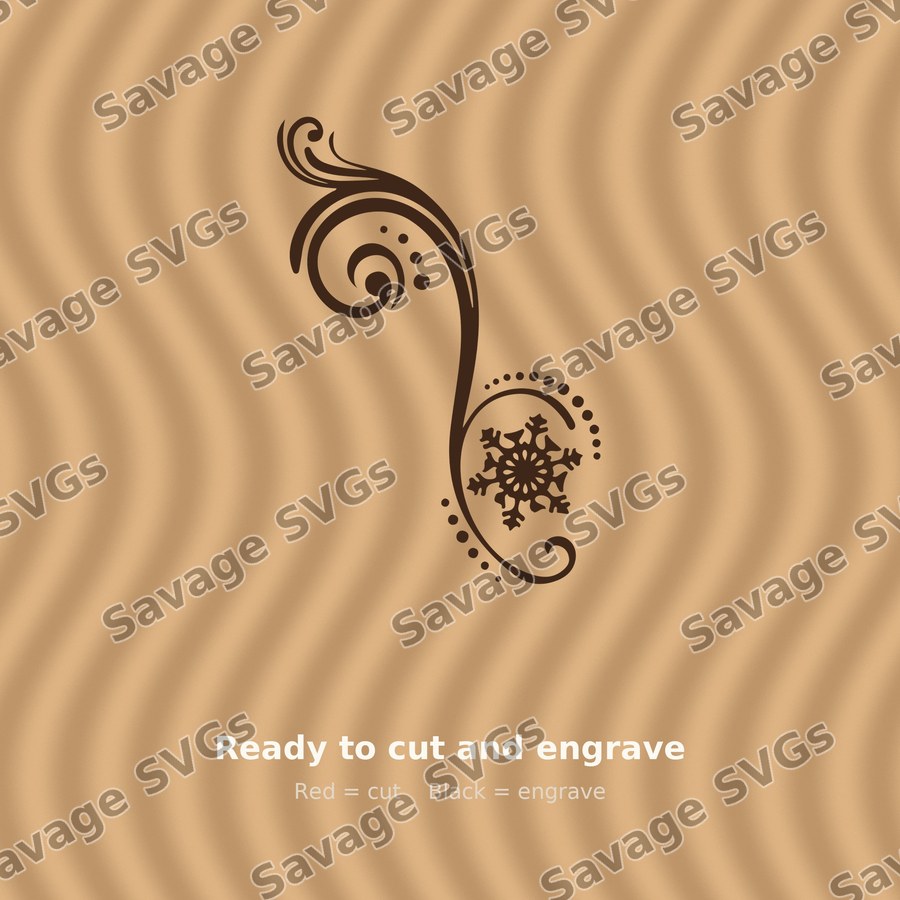 Snowflake Swirl Flourish