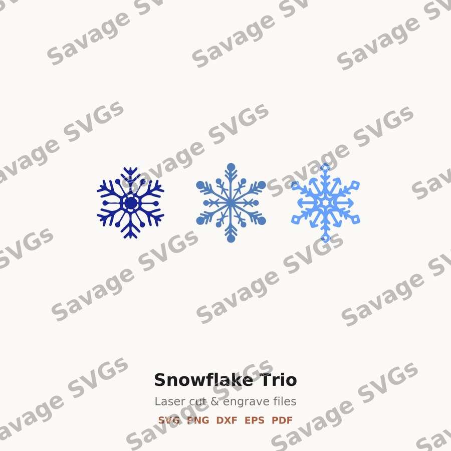 Snowflake Trio
