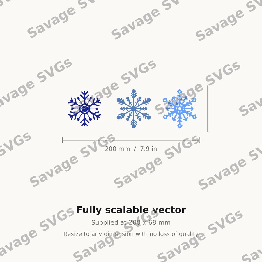 Snowflake Trio