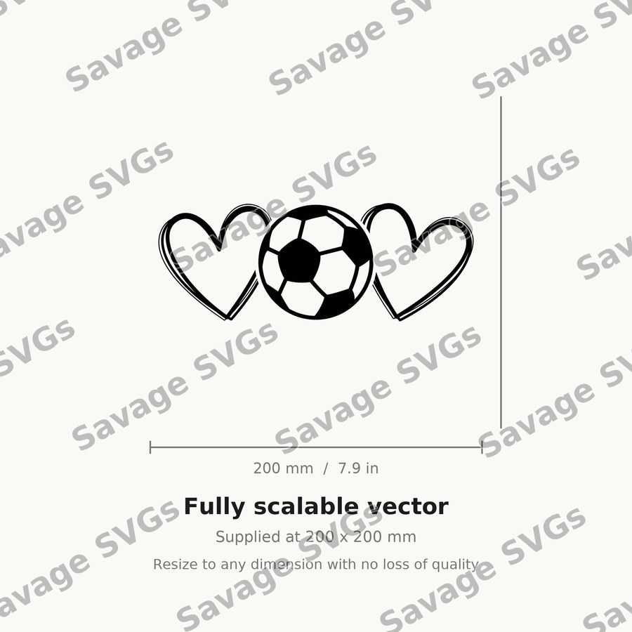 Soccer Ball Hearts