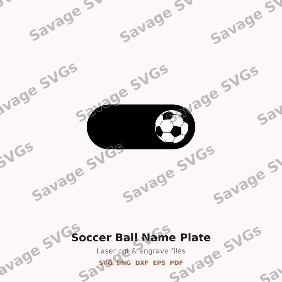 Soccer Ball Name Plate