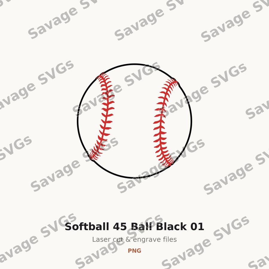 Softball 45 Ball Black 01