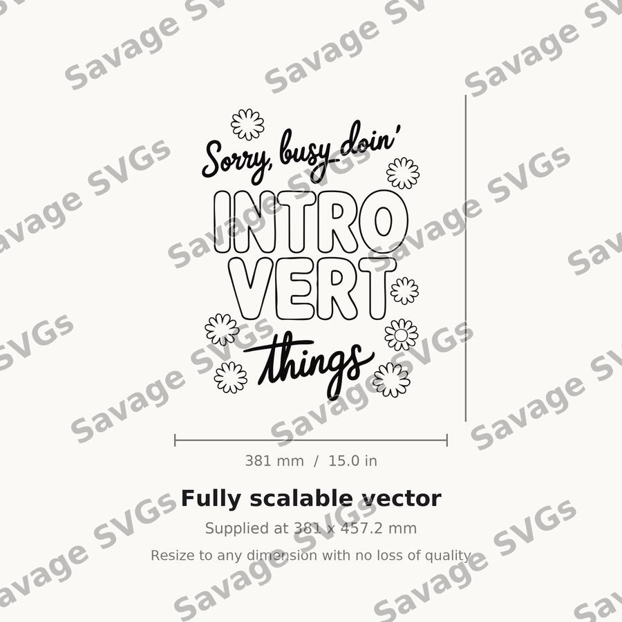 Sorry Busy Doin Introvert Things