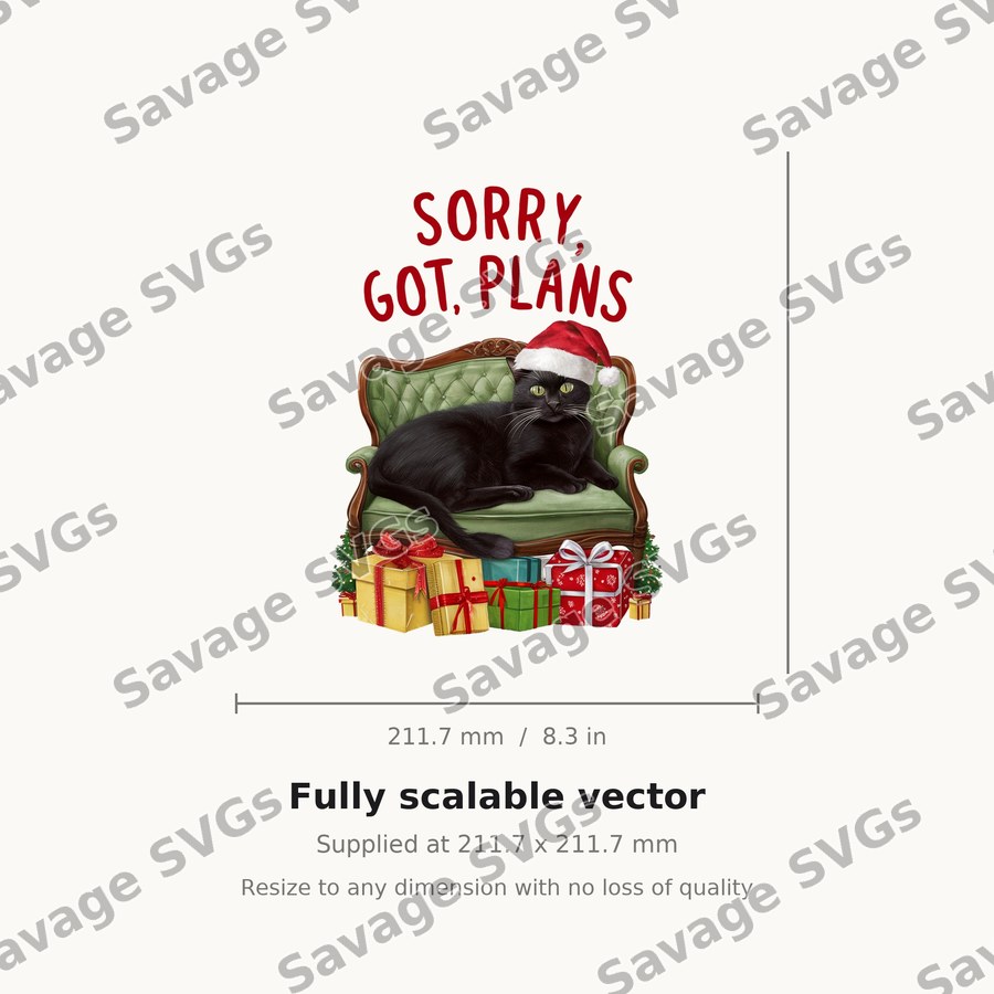 Sorry Got Plans Cat
