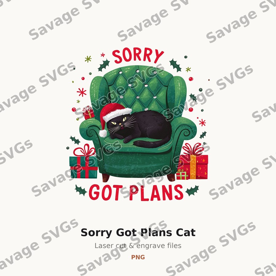 Sorry Got Plans Cat