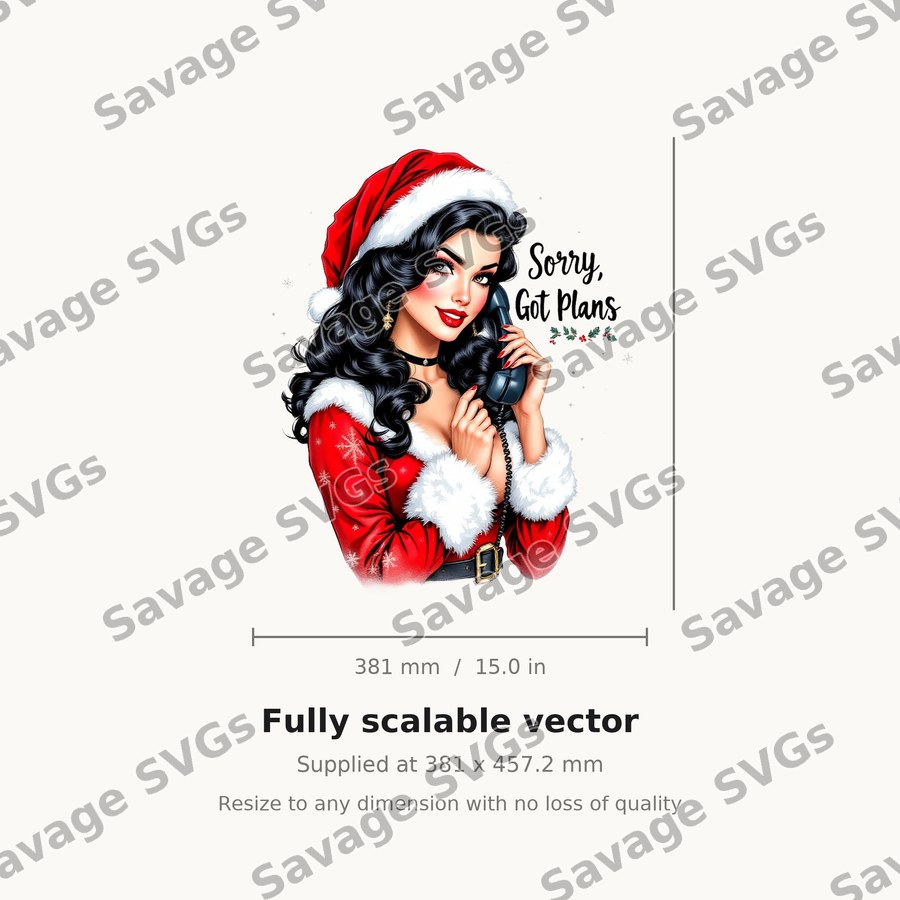 Sorry Got Plans Santa Girl