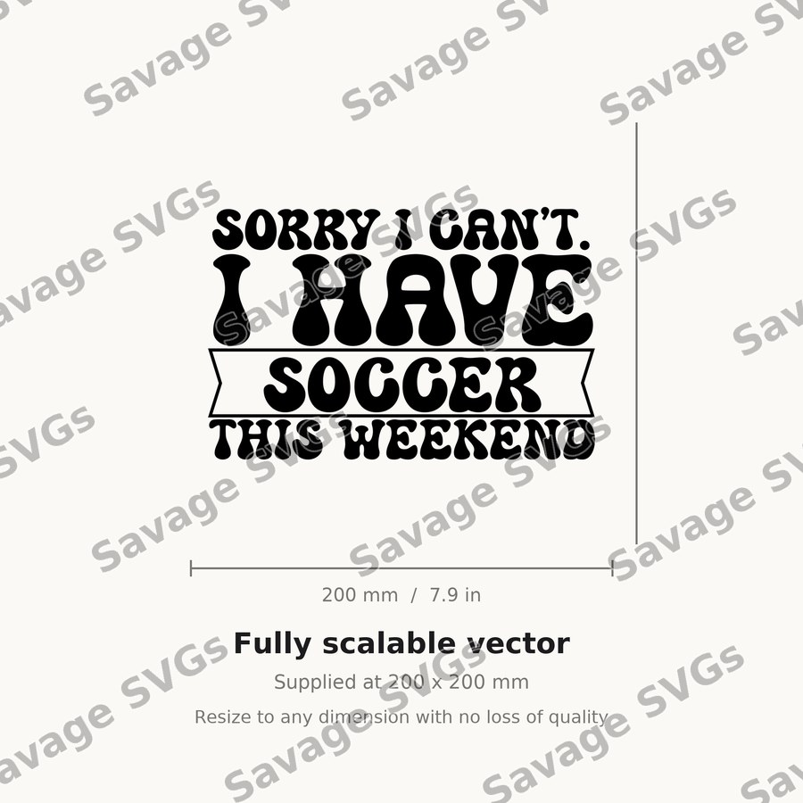 Sorry I Can't I Have Soccer