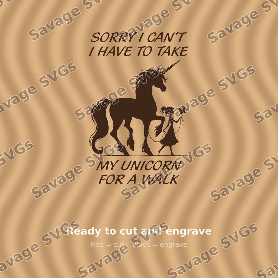 Sorry I Can't Unicorn Walk