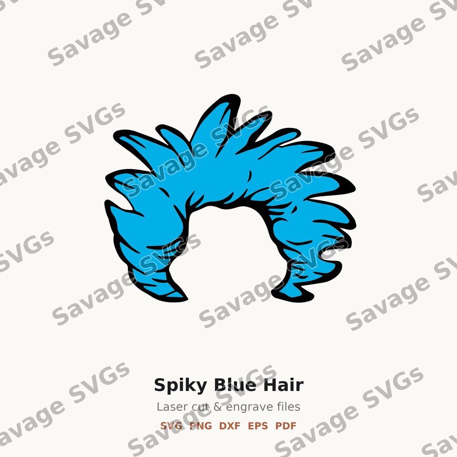 Spiky Blue Hair